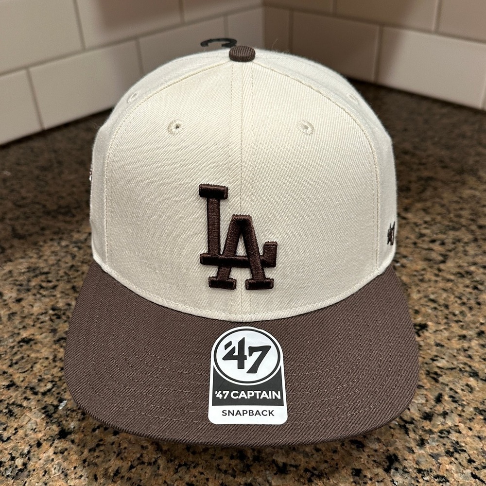 Los Angeles Dodgers '47 Captain Snapback Hat Men's OSFA Brown Cream New